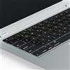Lacerto, adesivo per tastiera per PC e laptop, varie misure, con laminato protettivo opaco nero Nero 14x14 mm, MacBook
