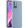 HULLIN Custodia per Telefono in Silicone Colorato, Adatta per Samsung Galaxy A51 4G (6.5) - Blu fumo
