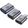 TNSLAND 2 Pezzi Adattatore Usb Femmina Femmina da 10 Gbps e 1 Pezzo Adattatore da USB C Femmina a USB Maschio per Supporto Video e Audio per Tablet e Hub, Compatto e Resistente