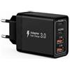 HONGYEE Caricatore USB C da 40 W, 4 porte USB C, blocco di ricarica rapida PD+QC, spina da parete di tipo C, spina di ricarica per iPhone 11/12/13/14/15/16/Pro/Pro Max/iPad/Samsung/Android/Google/Tablet