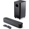 Majority Bowfell Axis Soundbar TV | 140W Sound Bar con Subwoofer Cablato | 2.1 Impianto Dolby Surround Home Theater Casse per TV | Soundbar PC Bluetooth 5.3 | Barra Sound Bar HDMI eARC