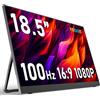 Yodoit Monitor Portatile per laptop, schermo IPS FHD 1080P da 18,5 a 100 Hz con porta USB Type C e altoparlanti, compatibile con PC, MacBook, Xbox