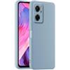 HULLIN Custodia per Telefono in Silicone Colorato, Adatta per Redmi 10 5G (6.58) - Blu fumo