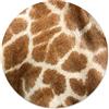 younikat Tappetino per mouse con design giraffa I Ø 22 cm rotondo I motivo animale stampa pelle I tappetino per mouse per gioco ufficio I plastica pulibile I antiscivolo sottile I dv824