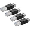 baolongking Adattatore di rete da USB 2.0 femmina a Lan RJ45 8P8C maschio, Crystal Ethernet, 10 Mb/100 Mb, confezione da 4