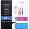 Elephantstory Batteria per iPhone 6s, 5000mAh Alta Capacità Batteria ai Polimeri di Litio con Strumenti di Riparazione e Guida, Compatibile con A1633 A1688 A1700