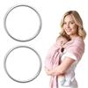 Qzakce Anello per Imbracatura in Alluminio Anelli per Marsupi Accessori per Fasce Portabimbo Bambino per Neonatale Bebè Bambini Portantina 2 Pezzi