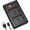 DSTE DMW-BTC11 USB Dual Quick Caricatore Compatibile per DMW-BCM13E, DMW-BCM13, DMW-BCM13PP, Lumix DMC-FT5, DMC-TS5, DMC-TZ37, DMC-TZ40, DMC-TZ41, DMC-ZS27, DMC-ZS30