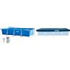 Intex 28274 Piscina Rettangolare 450 x 220 x 84 cm & 28039 Copripiscina Rettangolare, Blu, 460 x 230 cm