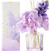 COCORRÍNA Fiore Diffusore Profumo Ambiente con 8 Bastoncini di fragranza 250ml- Ambra Viola, Naturale, di Lunga Durata, per la Camera da Letto, L'Ufficio, Il Bagno (Collezione Master)