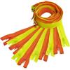 Aerzetix - Set di 10 Cerniere Lampo a Spirale N°5 65cm separabili con cursore - in Metallo Nylon Poliestere - Colore Arancione Neon e Giallo-Verde Neon - per Cucito Artigianato creazioni Tessili