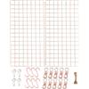 WUZILIN Set di 2 Griglie da Parete multifunzionali, Metallo, Oro Rosa, 40 x 80 cm