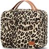 Bosidu Beauty case da appendere grande viaggio beauty case da appendere beauty case organizer da trucco con 4 scomparti e 1 gancio stabile per donna, leopardo, Fashion
