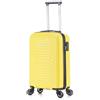 FLYMAX - Valigie con 4 ruote, grandi, medie e da cabina, super leggere, con rivestimento rigido, trolley in ABS per viaggi leggeri, Giallo, 55x40x20 Ryanair, Valigia