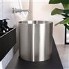 neoro n40 lavabo da appoggio rotondo senza fori rubinetteria Ø 38 A: 38 cm, BN0786BS, n40 acciaio inox spazzolato [Lavabi > Lavabi da Appoggio]