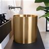 neoro n40 lavabo da appoggio rotondo senza fori rubinetteria Ø 38 A: 38 cm, BN0786BG, n40 oro spazzolato [Lavabi > Lavabi da Appoggio]