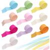 Foonary 10 rotoli di carta crespa, colori pastello assortiti - Nastro crespo flessibile da 4,5 cm x 25 m per caramelle per decorazioni fai da te per festeper matrimoni per compleanni (10 tonalità)