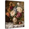 Dazzlewall Incorniciato Poster Fiori Vintage, Quadro Floreale in Vaso per Decorazione Camera e Soggiorno, 30x40 cm