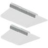 ABHENG Grucce per pantaloni, Gancio Grucce per Pantaloni, confezione da 100, Appendiabiti Salvaspazio Bianca, Gruccette in Acciaio Inox, Cromate, 38 x 0,5 x 13 cm, Bianco, AIY05100W