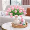 Verphysis Tulipani Finti Realistici 20 Pcs, 34cm Tulipani Artificiali, Real Touch, Fiori Finti per Decorazioni da Vaso per Decorazioni per Tavolo, Festa, Soggiorno, Matrimonio (A)