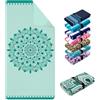 Zenacross Telo Mare Microfibra 180x90 cm - Asciugamano Microfibra Compatto, Ad Asciugatura Rapida - Telo Palestra Donna, Uomo - Aqua