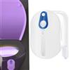 WDEC Luce per WC attivata dal movimento, luce notturna con sensore, LED, 16 colori, intelligente, regolabile con movimento attivato