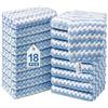 JOYMOOP Panni microfibra assorbenti e lavabili, 18 pezzi, blu, 25×25 cm | per pulizia|asciugamani e strofinacci da cucina|senza aloni né pelucchi|riutilizzabili|ideali per vetri, specchi e stoviglie