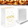 WEFHEF 12 Sacchetti Portacandele con Design Cavo, Sacchetti di Luce di Carta, Sacchetti di Candela, Portacandela Carta Resistenti Riutilizzabili per Compleanni, Matrimoni, San Valentino, Feste