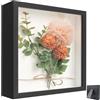 LCSHENGMIN Cornice portafoto 3D, Cornice Profonda da Riempire 25 x 25 cm, con Lastra Acrilica Trasparente, Cornice per Oggetti 3D Più Profonda di 3 cm, Cornice Quadrate, Per Fotografie, Bouquet
