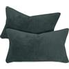 npluseins Set da 2 federe in morbido pile color corallo (2 pezzi) 1257.1667, 30 x 50 cm, antracite