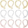 Beebeecraft 1 Scatola da 60 Pezzi 3 Colori in Acciaio Inossidabile con Chiusura A Leva in Oro 24K Oro Rosa e Argento Sterling Ganci per Orecchini Francesi Intercambiabili per La Creazione di
