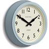 Jones Clocks® Telecom Orologio a parete | Orologio retrò vintage rotondo | 27cm | Azzurro pallido | Interpretazione moderna di un classico vintage per cucina, soggiorno o ufficio