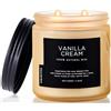 M&SENSE Candela profumata di Crema alla vaniglia, candela media a 2 stoppini da 330g, 70 ore di combustione, candela profumata per aromaterapia rilassante, regalo di inaugurazione per donne e uomini