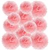 PATIKIL 20cm 24cm 30cm Pompon Carta Velina, 12Pz Palline Fiori di Carta Pom Poms Dimensioni Assortite per Decorazioni Sfondo per Matrimoni Addio Nubilato Feste Compleanno, Rosa Chiaro