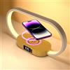 m zimoon Lampada da comodino con caricabatterie wireless veloce, lampada da camera da letto con orologio, lampade da tavolo per comodino, lampade touch per camera da letto, 3 modalità colore