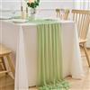 Ardjxue Runner da Tavolo Chiffon Verde Salvia 75 x 300 cm Elegante Runner Tavola Primavera Moderno Lavabili Tovaglia Decorazione per Matrimoni Festa Matrimoni Festività Compleanno Baby Shower