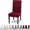 Lydevo Coprisedie con Schienale 6 Pezzi Elasticizzato,Coprisedia per Sala da Pranzo,Fodere Sedie con Schienale Alto Lavabile Rimovibile Universale,Spandex Copertura per Sedia Soggiorno,Vino Rosso