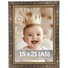 Victor cornice portafoto "Vermeer" nero oro 15x21 cm - stile barocco antico - vetro acrilico infrangibile - retro in MDF - decorazione per la casa