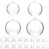 QWORK® 20 Pezzi Palline Di Plastica Trasparenti, Ø 5 cm, Ø6 cm, Ø7 cm, Ø8 cm, Palline Di Natale, Riutilizzabile Palla Trasparente