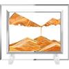 AzureLeap Sabbia in movimento con movimento liquido, paesaggio 3D con sabbia marina profonda, decorazione artistica rotonda in vetro, decorazione per scrivania, casa, ufficio, lavoro (12,7 cm, giallo)