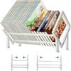 Ayicheyl Scrivania Scaffale Libri Piccola Libreria, Retrattile Porta Libri Metallico Mini Librerie, Desk Shelf Salvaspazio Biblioteca per Le Scrivanie Dei Bambini, Gli Uffici, I Soggiorni (Bianco)