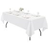 Pesonlook 1 Confezione Tovaglia Rettangolare Bianca, 152 x 259 cm Tovaglia in Poliestere Lavabile in Massa Tovaglie da Tavolo in Tessuto di Poliestere per Matrimonio, Festa, Banchetto, Buffet, Cena