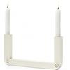 Situér Milano Lumiér Porta Candele da Tavolo 25x12cm di Design in Acciaio Verniciato Bianco con Piega Brevettata - Candelabro Centrotavola Minimal e Moderno Made in Italy