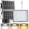 Giliwosy Lampada Solare LED da Esterno con Timer e Telecomando, Faro LED 15000mAh, Dimmerabile 3000/4000/6500K, Impermeabile IP66 per Giardino, Cortile e Esterni