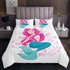 Loussiesd Set coperta da sirena per ragazze Ocean Marine Theme Trapuntato Copriletto Ragazzi Creature Sealife Trapuntato Coperta morbida Mare Subacquea Mondo Decor Trapuntato Dimensioni170X230cm