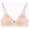 Emporio Armani Iconico Reggiseno a Triangolo Imbottito in Microfibra Rosa L, Rosa, L