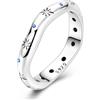Hapour Anello in argento sterling 925 per donna, anelli eternity, anelli impilabili per donna, regali di San Valentino per lei