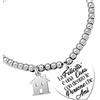 Beloved ❤️ Bracciale da donna, braccialetto in acciaio emozionale - frasi, pensieri, parole con charms - ciondolo pendente - misura regolabile - incisione - argento - tema famiglia (BL12)