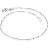 MATERIA by Matthias Wagner Materia SA-119 - Bracciale sottile da donna in argento 925, catena a filigrana con piccoli cubi e chiusura a moschettone, 17, 18, 19, 20, 21, 22 cm, 22 cm, Argento sterling