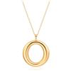 KOOUNUATA Collana per donna con pendente cerchio Karma in oro 18K placcato, catena lunga e delicata, 27,5